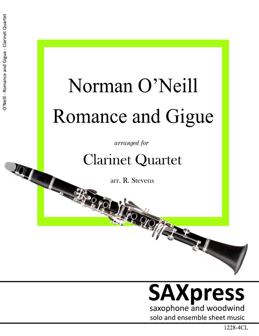 Romance and Gigue, Op. 27 Clarinet Quartet scores gallery preview page 1