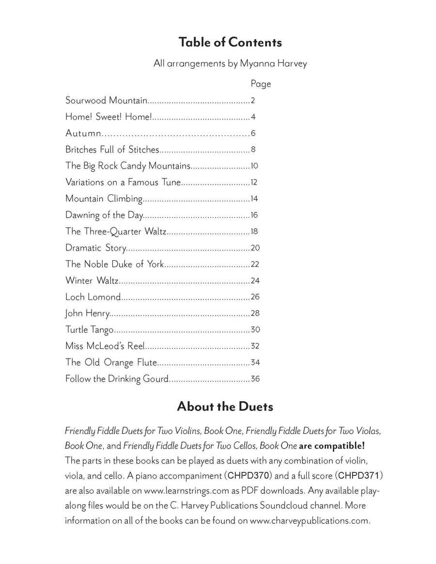 Friendly Fiddle Duets for Two Violins at the Same Level, Book One String Orchestra scores gallery preview page 2
