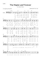 The Maple Leaf Forever - Cello & Piano in E Major With Chords & Lyrics Piano scores gallery preview page 3
