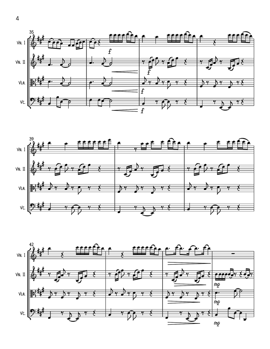 Beso String Quartet scores gallery preview page 4