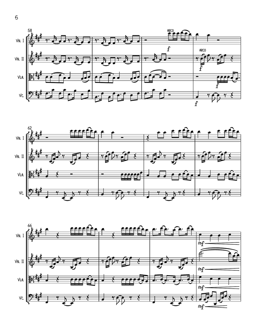 Beso String Quartet scores gallery preview page 6