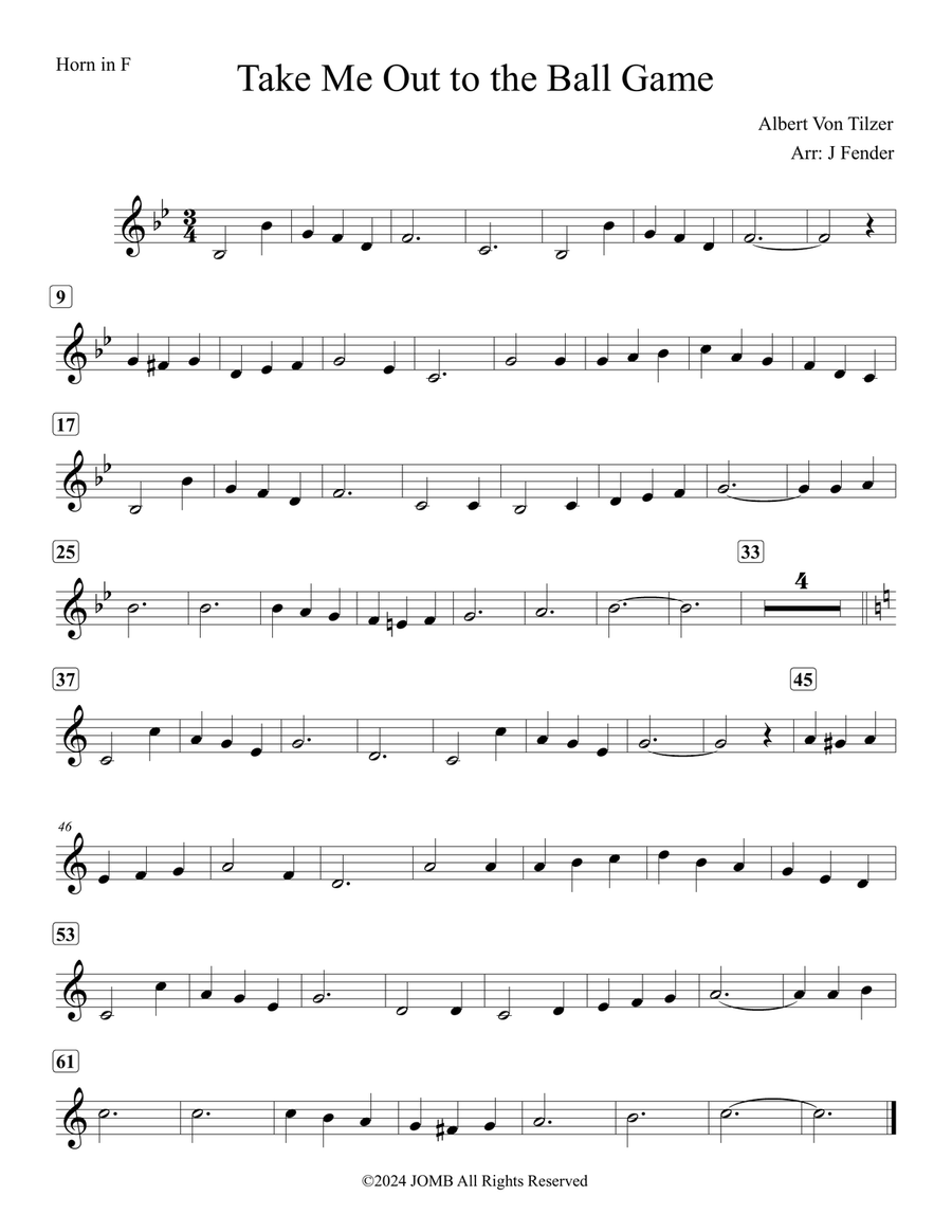 Take Me Out to the Ball Game Piano scores gallery preview page 1