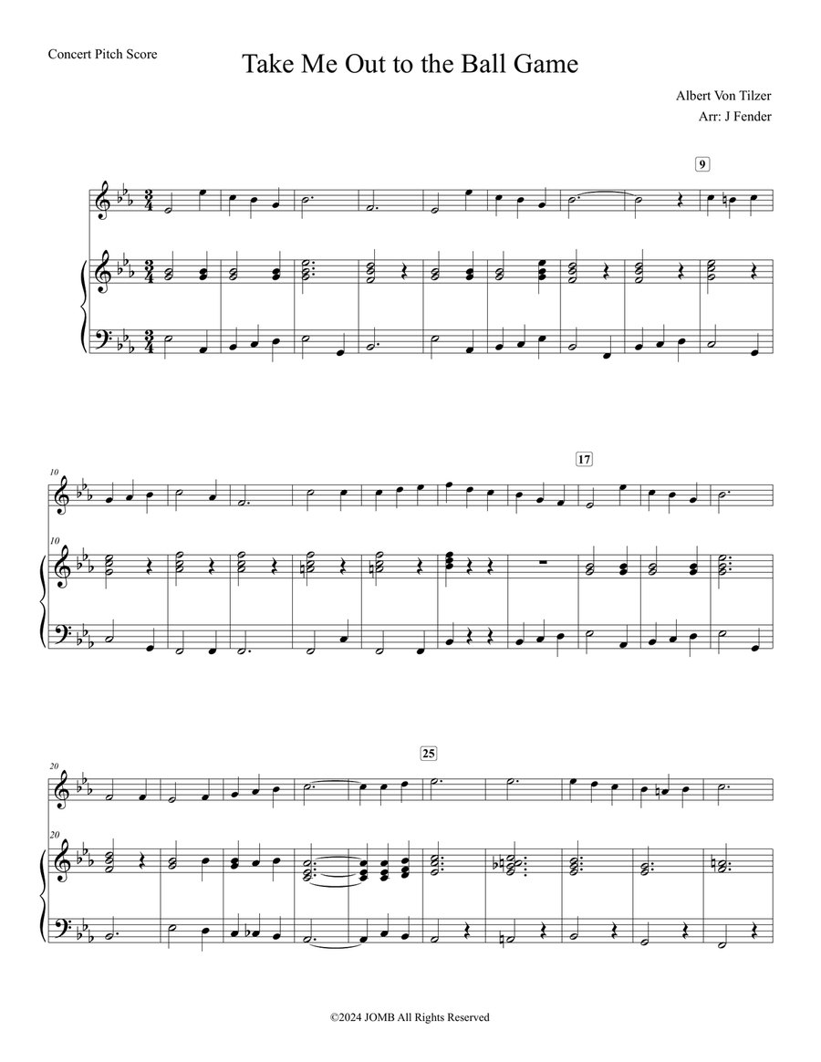 Take Me Out to the Ball Game Piano Method scores gallery preview page 2