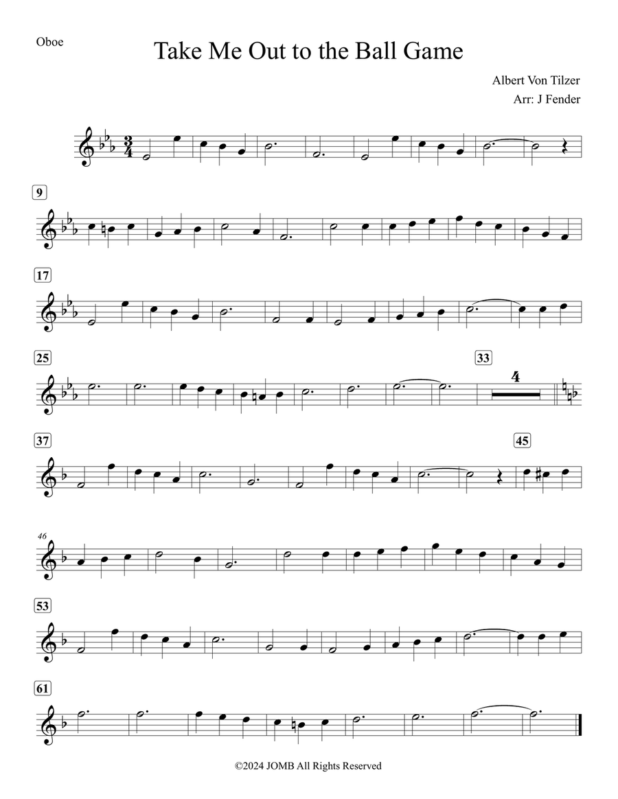 Take Me Out to the Ball Game Piano scores gallery preview page 1