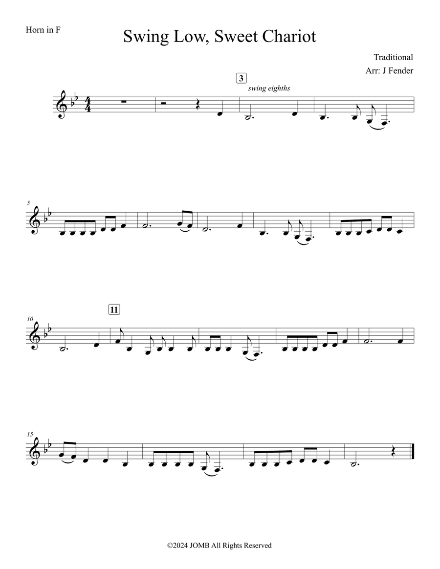 Swing Low Sweet Chariot Swing Low Sweet Chariot Piano scores gallery preview page 1