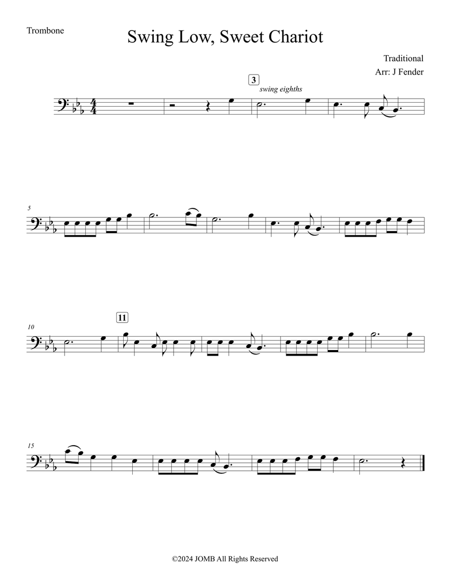 Swing Low Sweet Chariot Swing Low Sweet Chariot Easy Piano scores gallery preview page 1