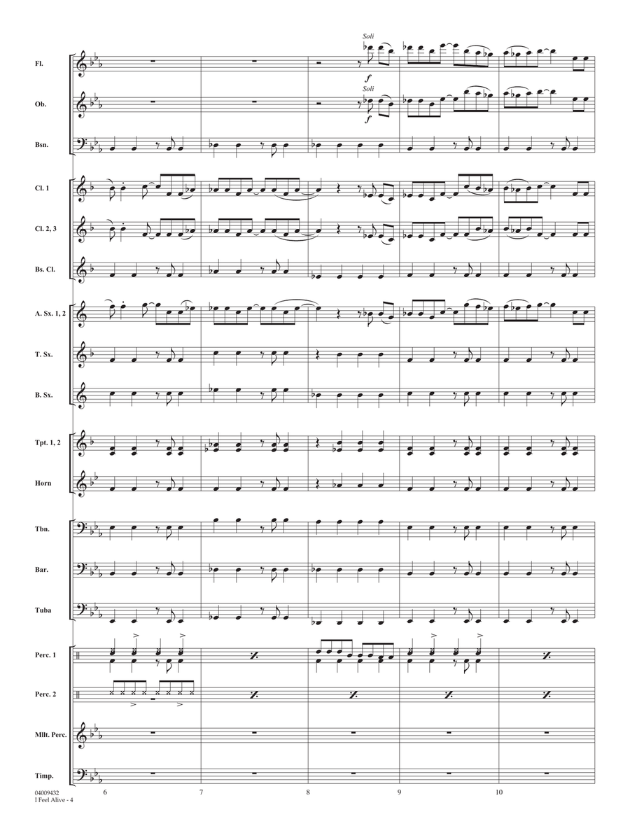 I Feel Alive (from A Minecraft Movie) - Conductor Score (Full Score) Concert Band scores gallery preview page 3