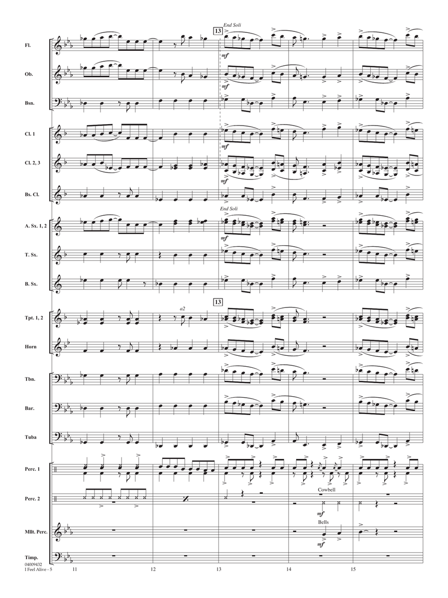 I Feel Alive (from A Minecraft Movie) - Conductor Score (Full Score) Concert Band scores gallery preview page 4