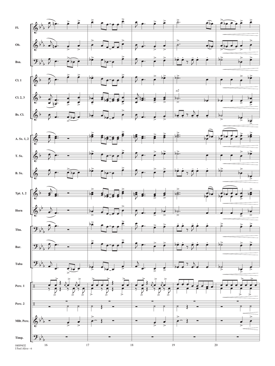 I Feel Alive (from A Minecraft Movie) - Conductor Score (Full Score) Concert Band scores gallery preview page 5