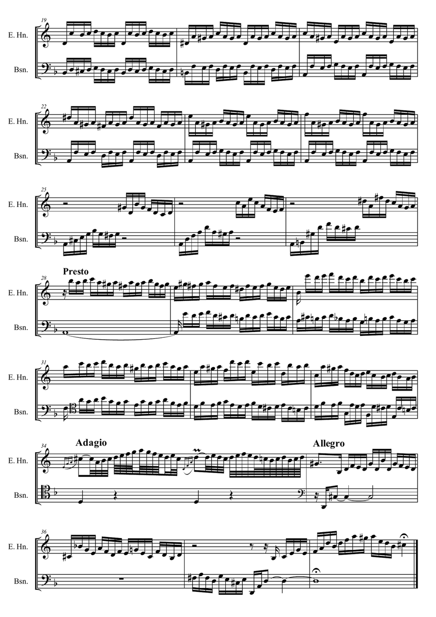 Prelude II c-moll from The Well-Tempered Clavier Book I Woodwind Duet scores gallery preview page 2