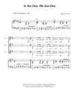 In The One, We Are One (2-part choir - (TB)