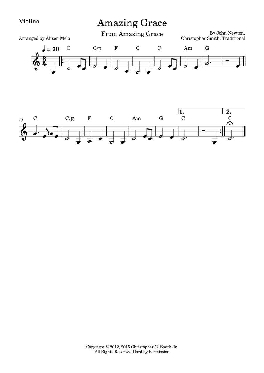 Amazing Grace Amazing Grace String Duet scores gallery preview page 2