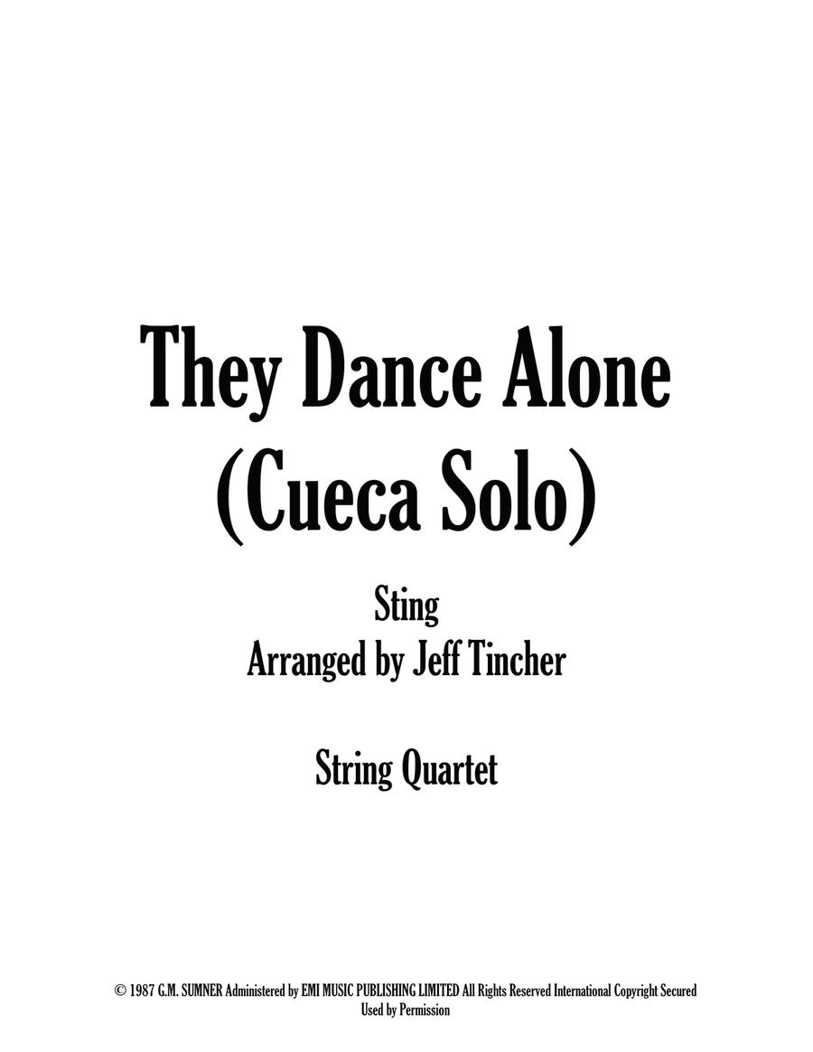 They Dance Alone (Cueca Solo) String Quartet scores gallery preview page 1