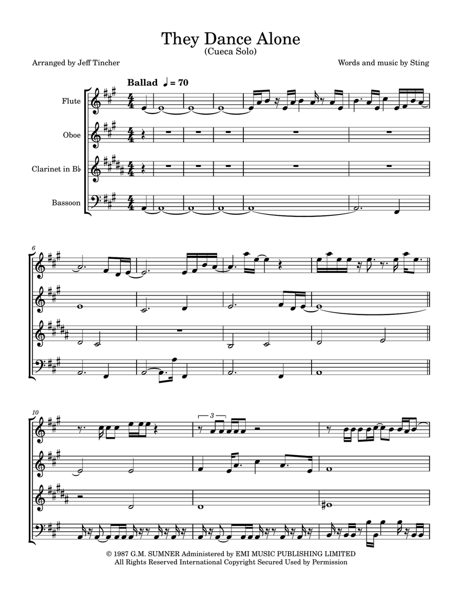 They Dance Alone (Cueca Solo) Woodwind Quartet scores gallery preview page 2