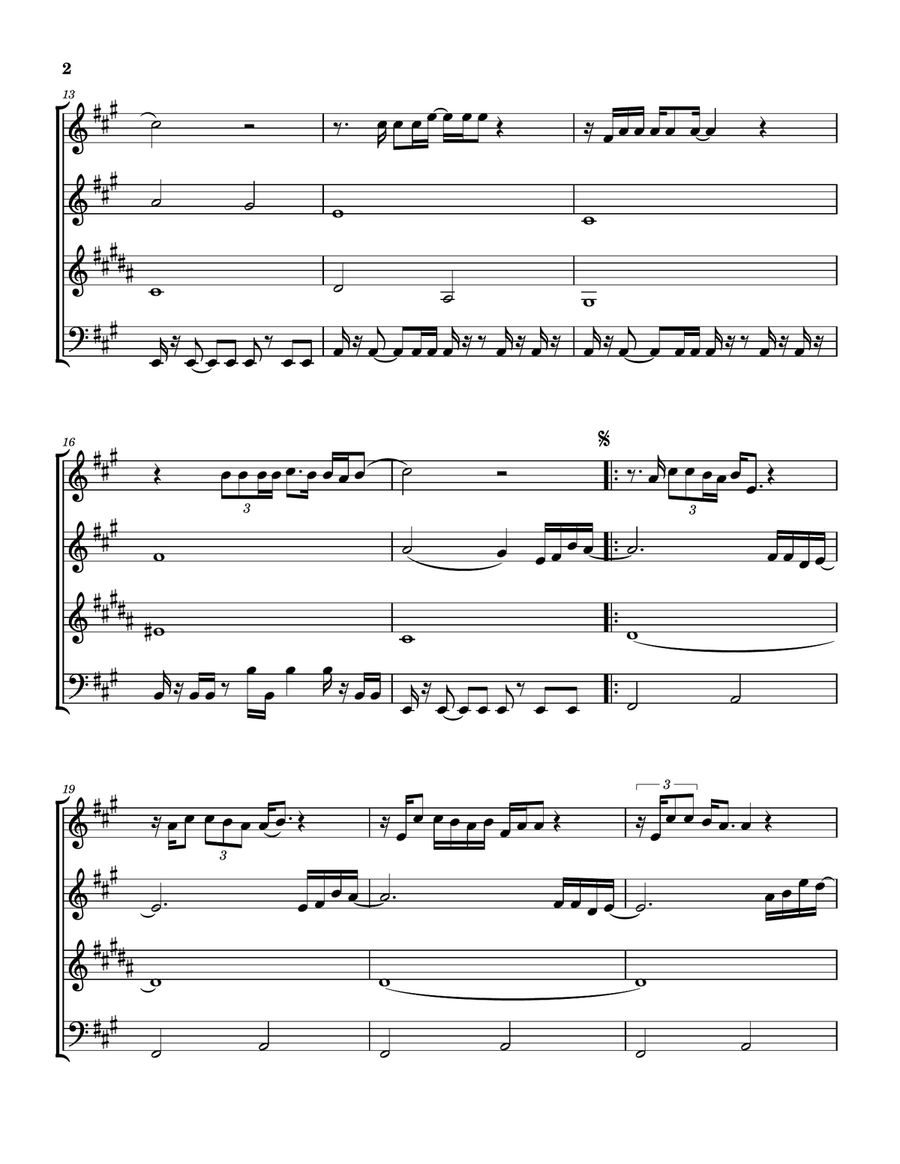 They Dance Alone (Cueca Solo) Woodwind Quartet scores gallery preview page 3