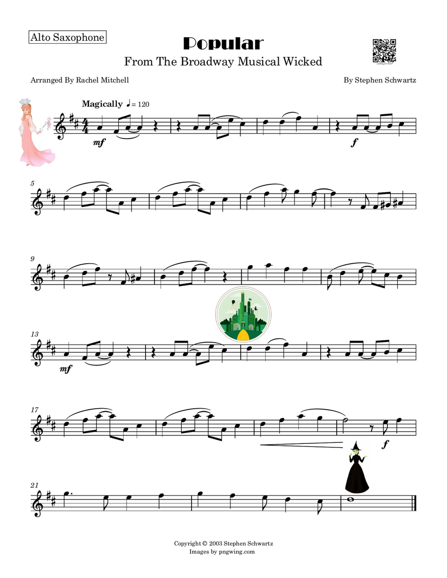Popular Alto Saxophone scores gallery preview page 1