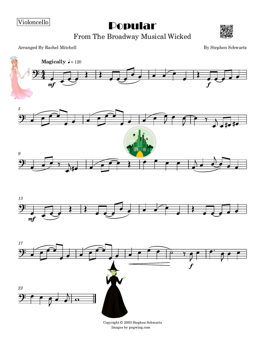 Popular Cello Solo scores gallery preview page 1