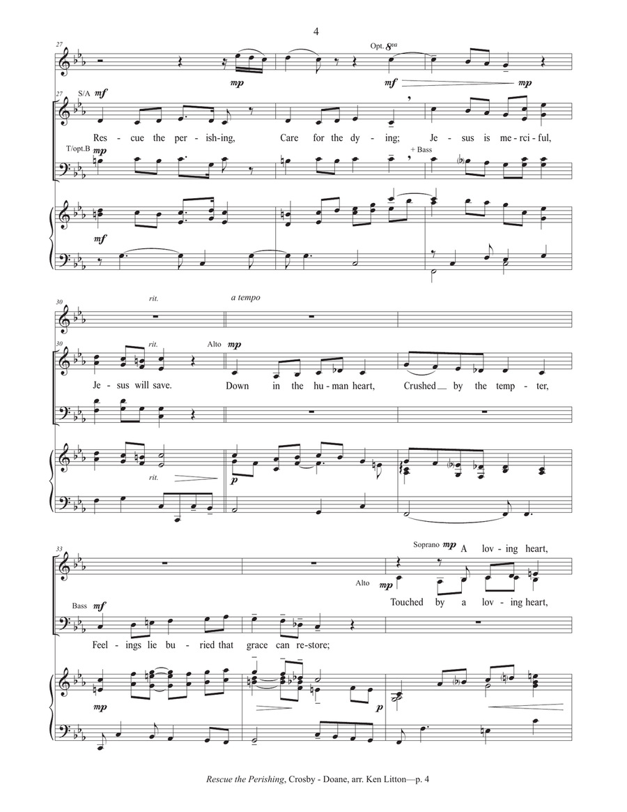 Rescue the Perishing 4-Part scores gallery preview page 4