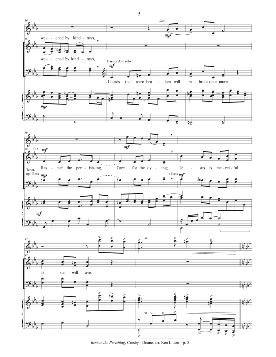 Rescue the Perishing 4-Part scores gallery preview page 5