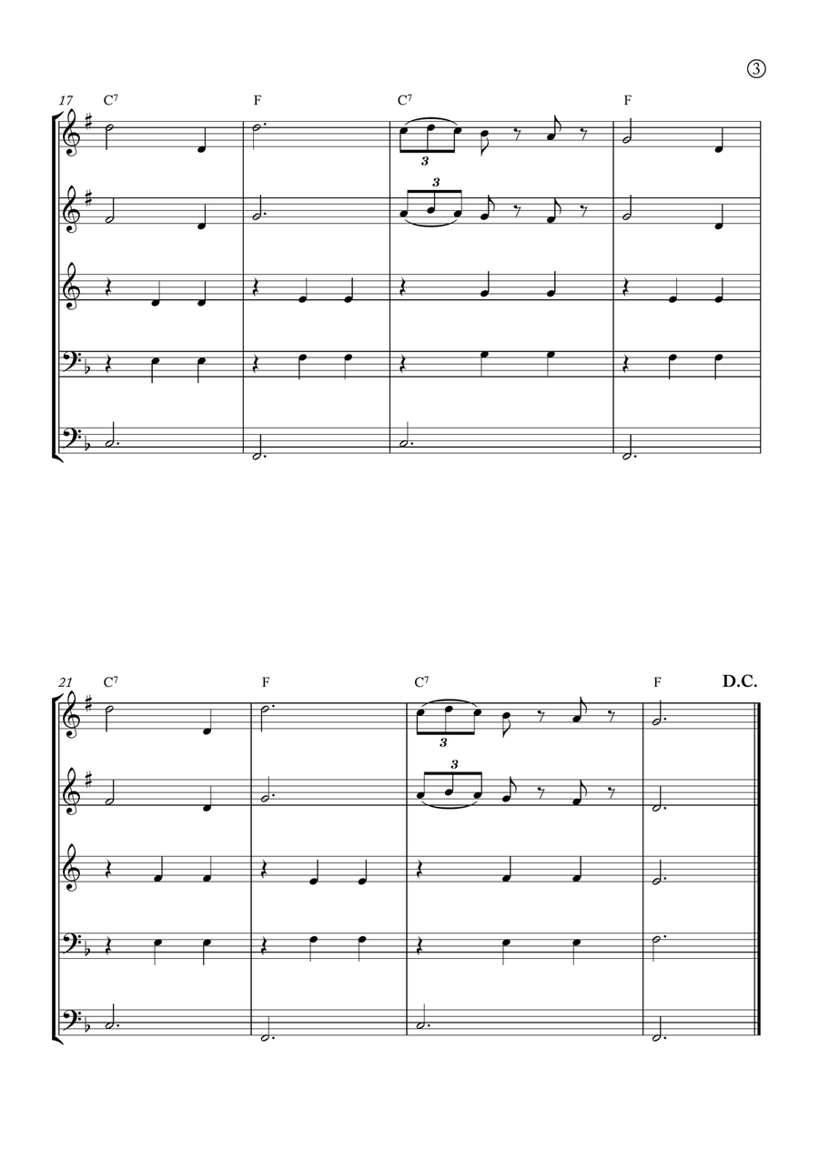 La Donna è Mobile La Donna è Mobile Brass Quintet scores gallery preview page 3
