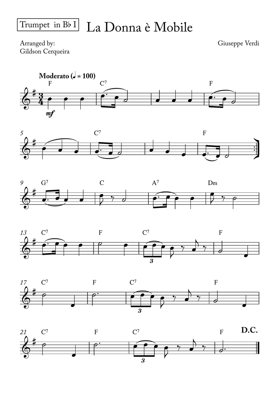 La Donna è Mobile La Donna è Mobile Brass Quintet scores gallery preview page 4