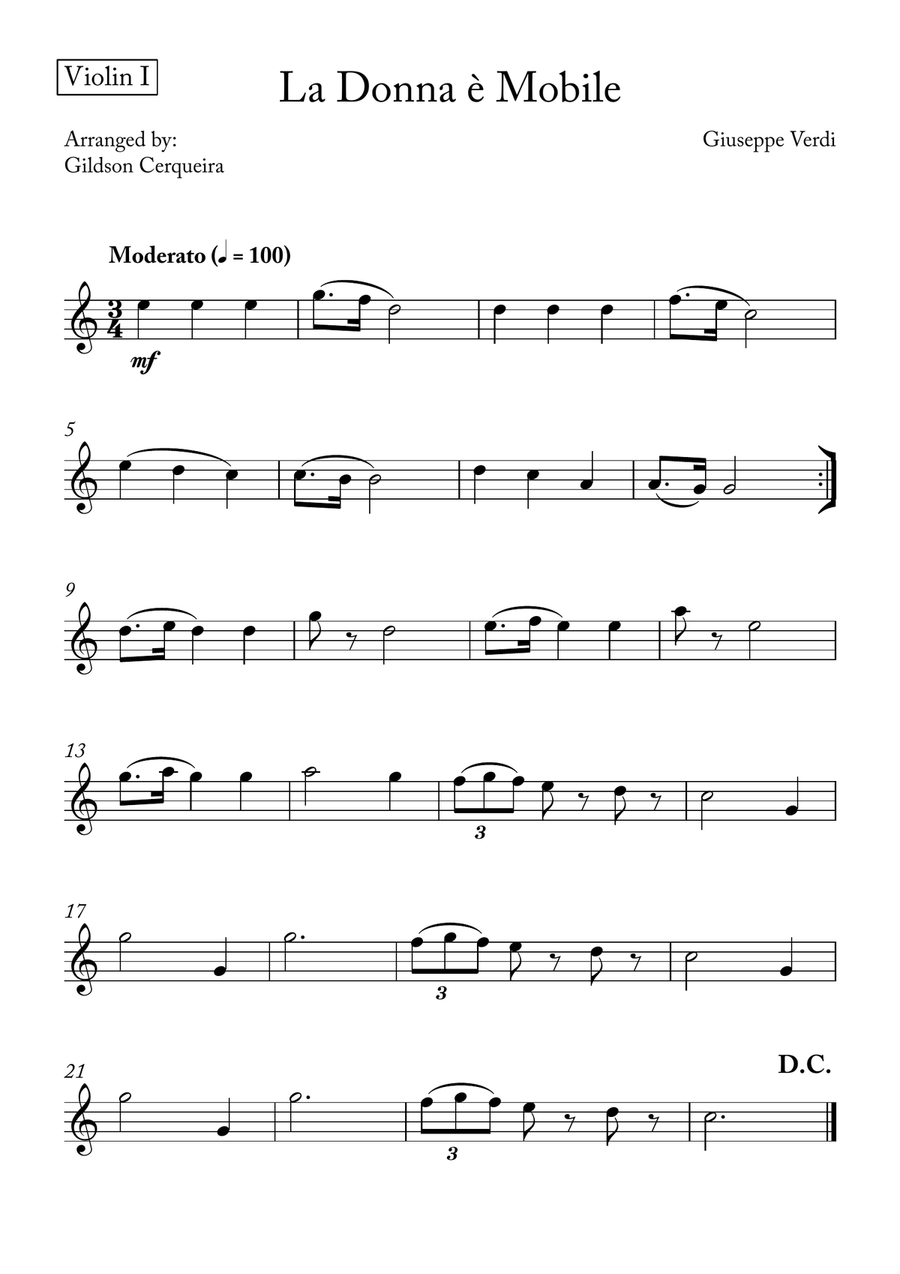 La Donna è Mobile La Donna è Mobile String Orchestra scores gallery preview page 4