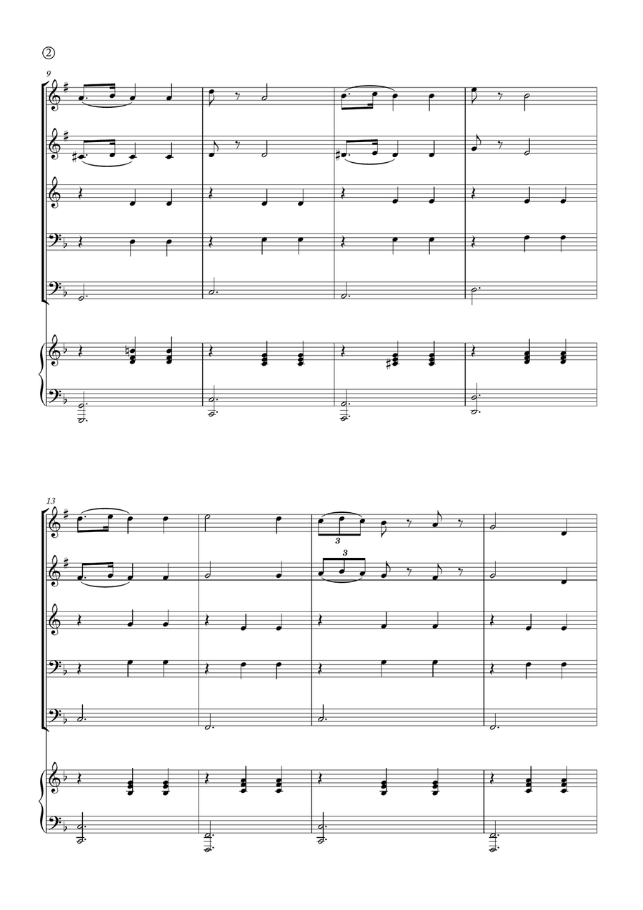 La Donna è Mobile La Donna è Mobile Brass Quintet scores gallery preview page 2