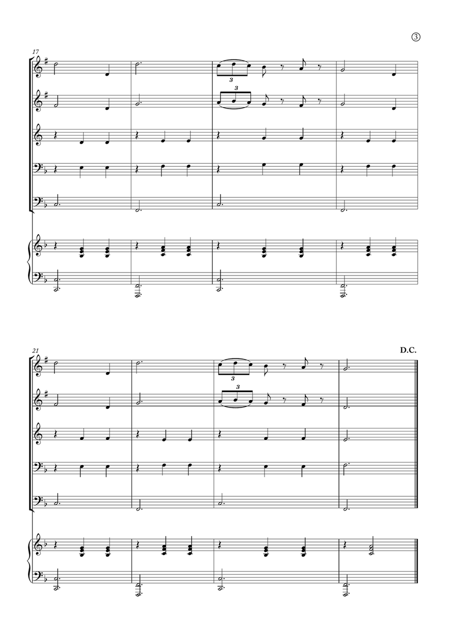 La Donna è Mobile La Donna è Mobile Brass Quintet scores gallery preview page 3