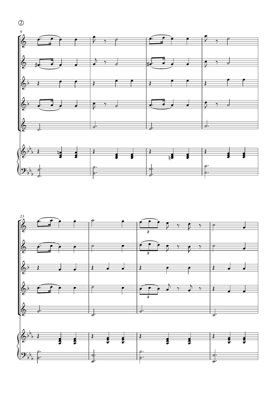 La Donna è Mobile La Donna è Mobile Saxophone Quintet scores gallery preview page 2