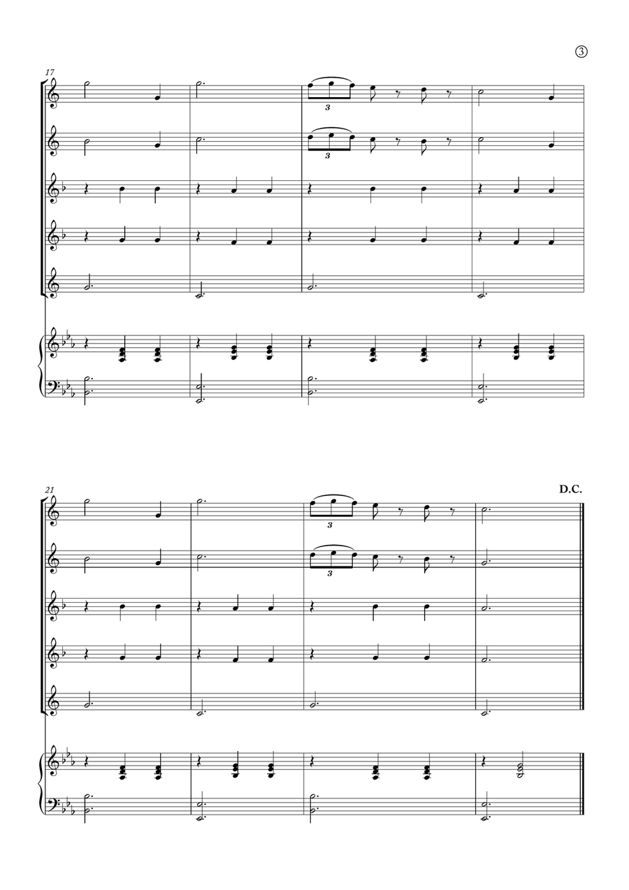 La Donna è Mobile La Donna è Mobile Saxophone Quintet scores gallery preview page 3
