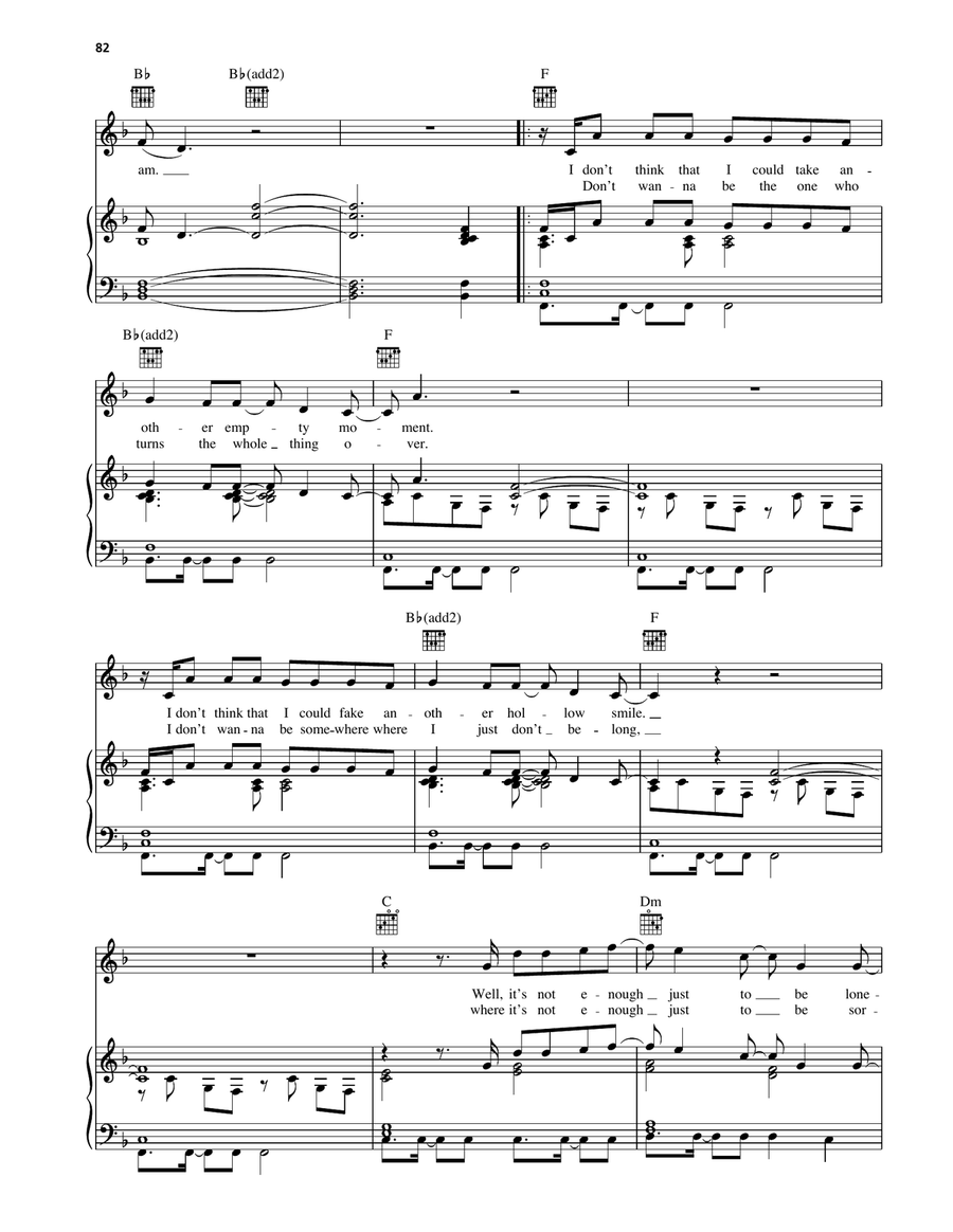 Bed Of Lies Bed Of Lies Piano, Vocal, Guitar scores gallery preview page 2