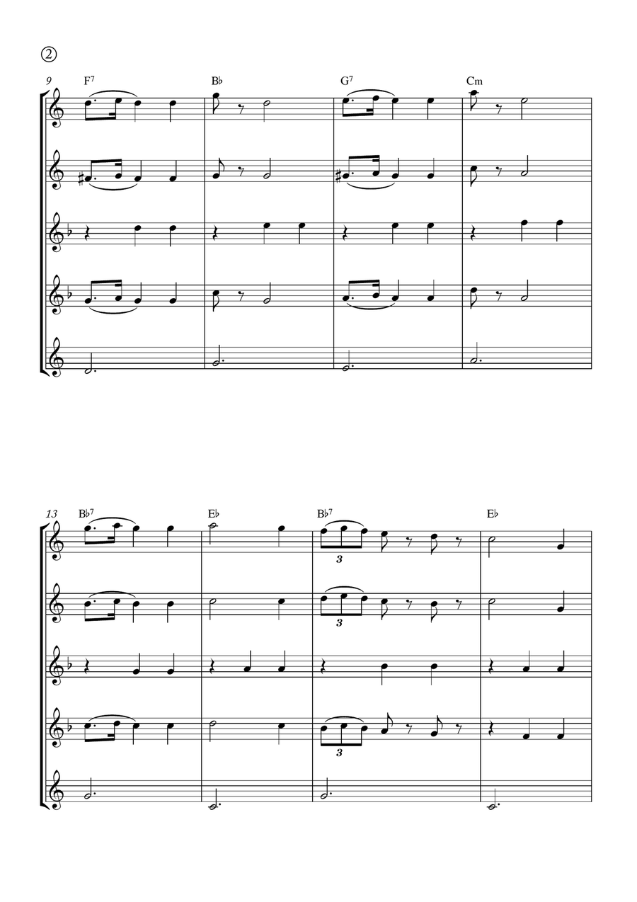 La Donna è Mobile La Donna è Mobile Saxophone Quintet scores gallery preview page 2