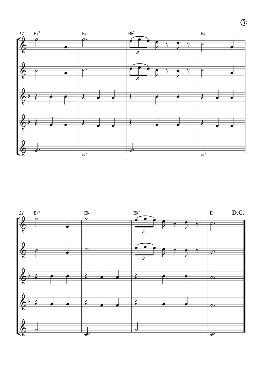 La Donna è Mobile La Donna è Mobile Saxophone Quintet scores gallery preview page 3