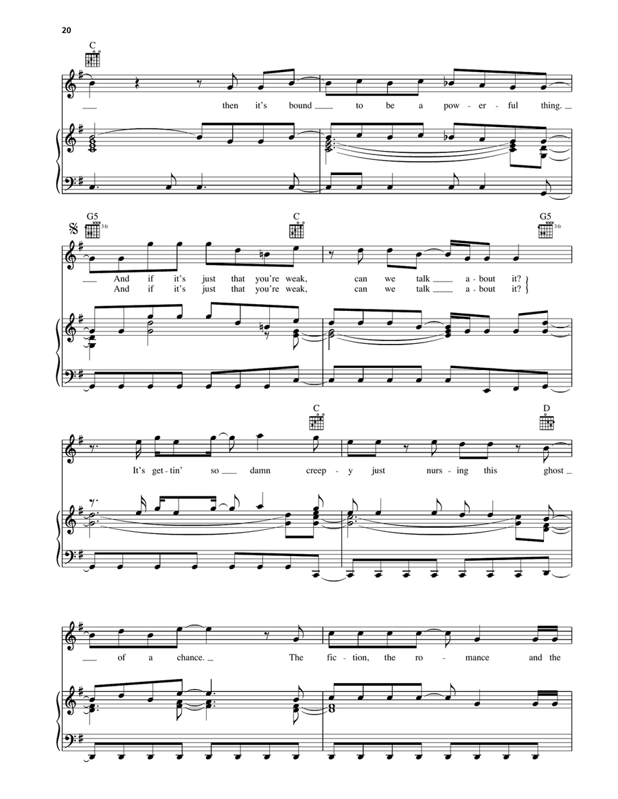 Black & White People Black & White People Piano, Vocal, Guitar scores gallery preview page 3