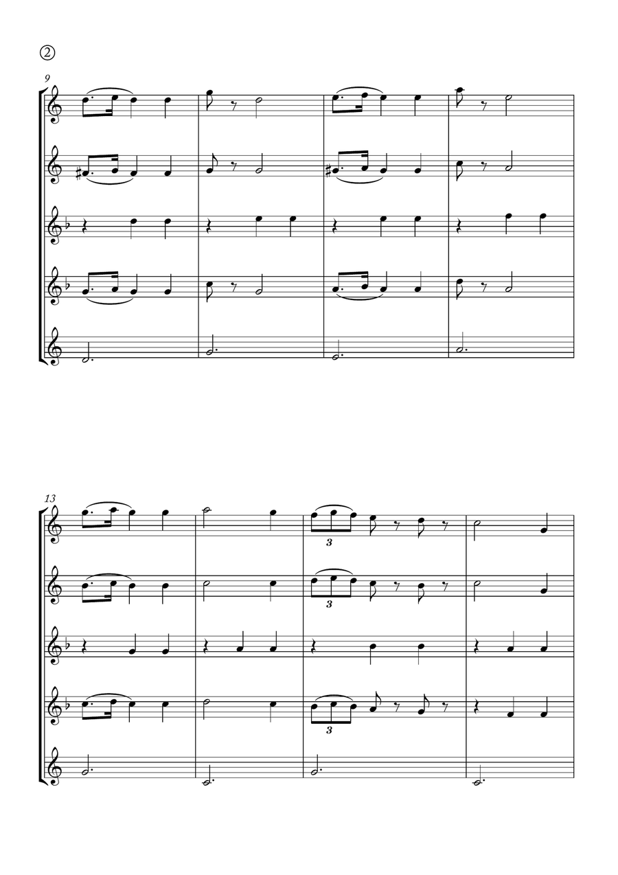 La Donna è Mobile La Donna è Mobile Saxophone Quintet scores gallery preview page 2