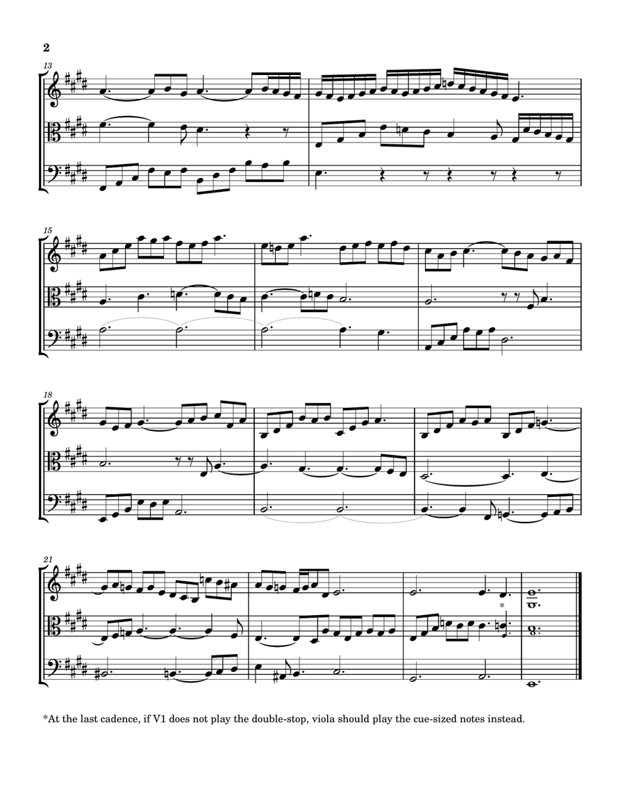 Prelude in E (Book 1) String Trio scores gallery preview page 2