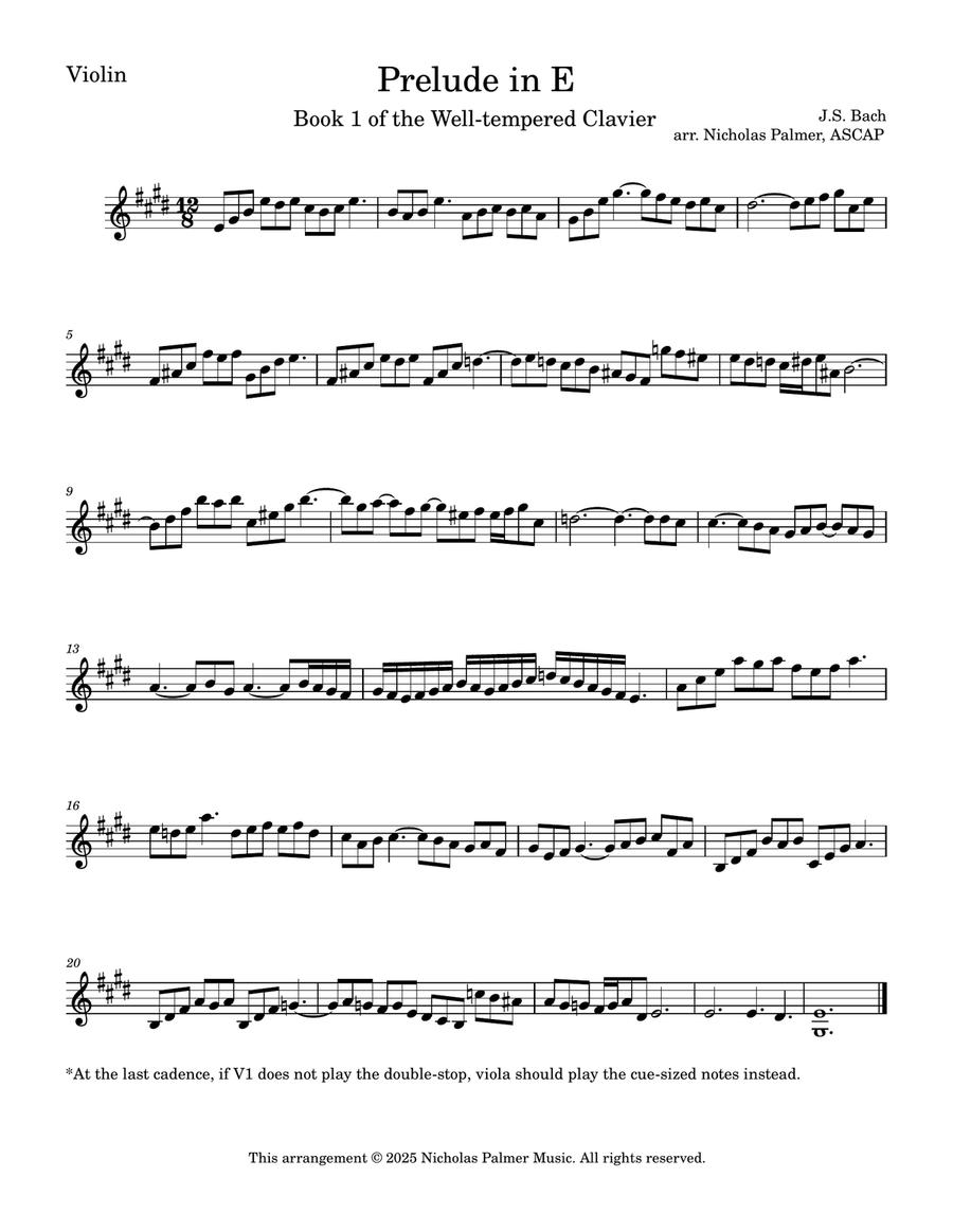 Prelude in E (Book 1) String Trio scores gallery preview page 3