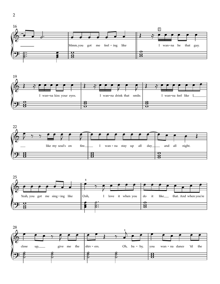 Shivers Shivers Easy Piano scores gallery preview page 2