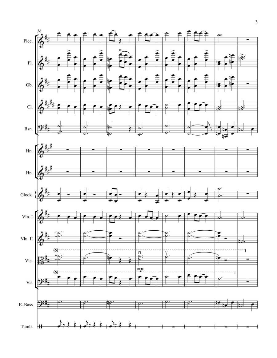 Medley: Lucy In The Sky With Diamonds with Good Day Sunshine, Across The Universe, Golden Slumber... Full Orchestra scores gallery preview page 3