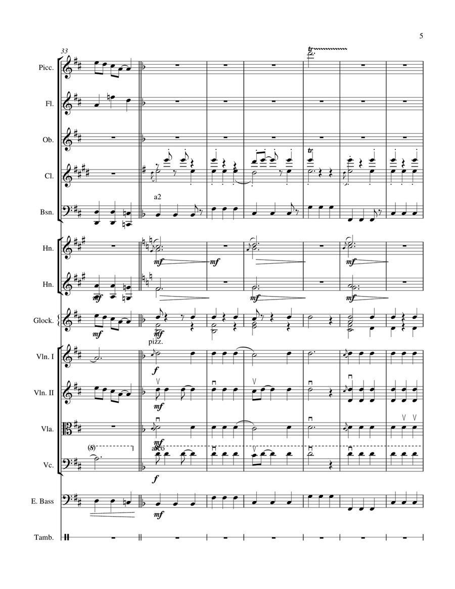 Medley: Lucy In The Sky With Diamonds with Good Day Sunshine, Across The Universe, Golden Slumber... Full Orchestra scores gallery preview page 5