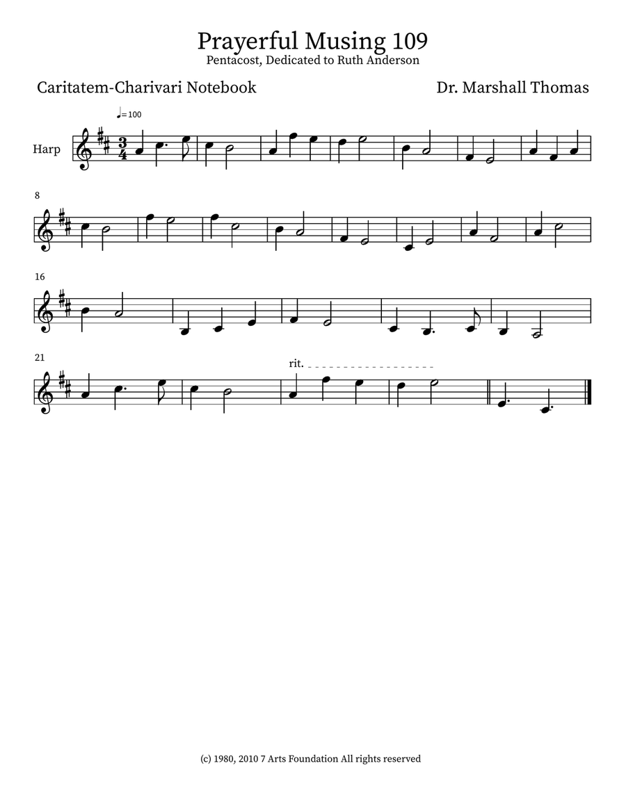 Prayerful Musing 109 Prayerful Musing 109 Small Ensemble scores gallery preview page 3