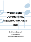 Waldmeister - Ouverture RRV 515A/B/C-OU.ABCV 383