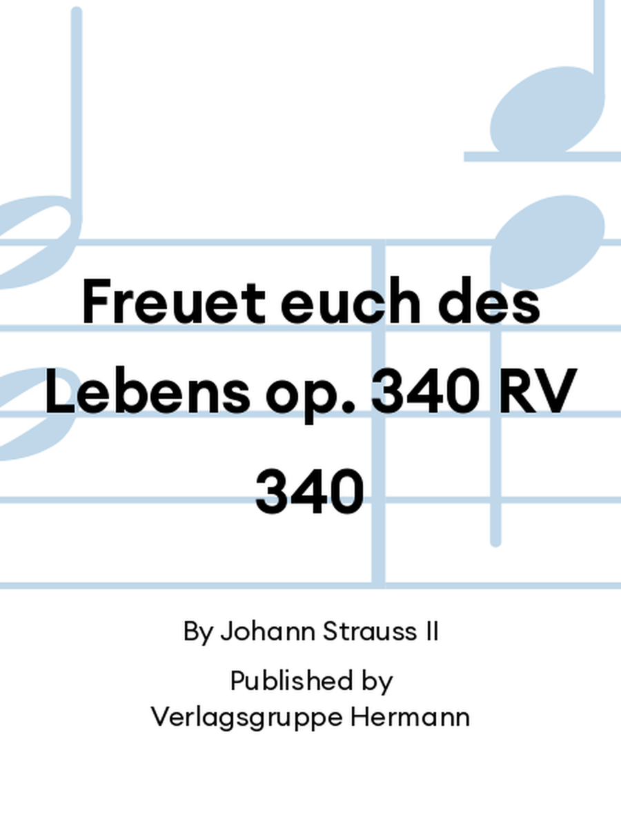 Freuet euch des Lebens op. 340 RV 340 Chamber Orchestra scores gallery preview page 1