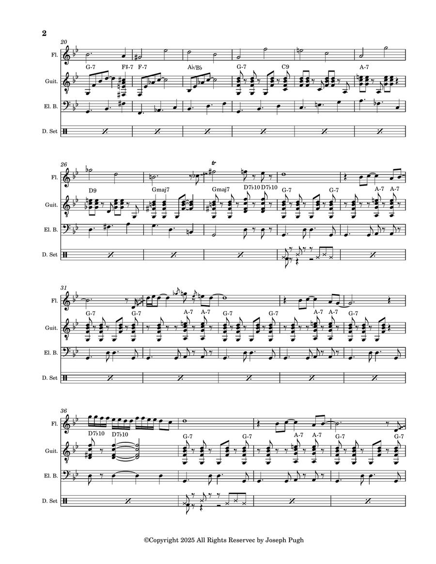 Let Her Go Let Her Go Jazz Ensemble scores gallery preview page 2