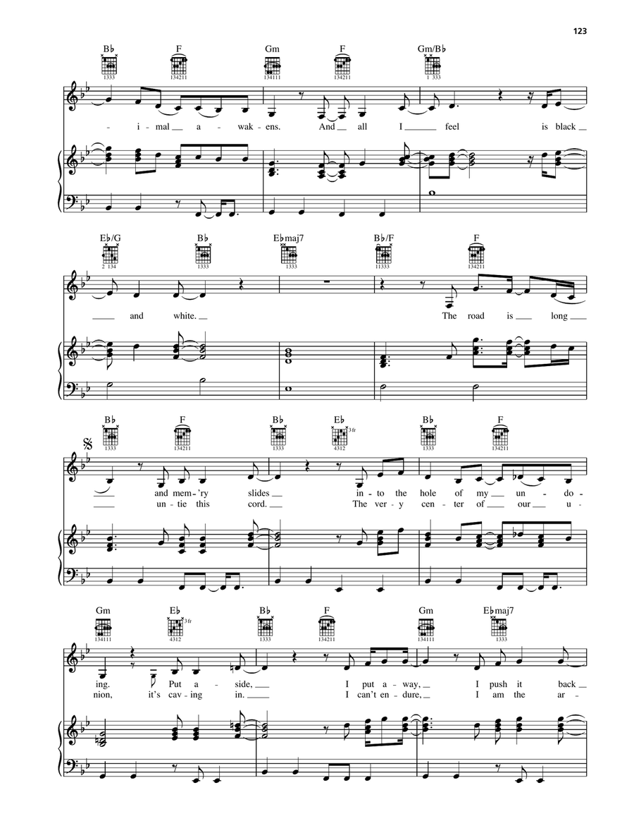 Black & White Black & White Piano, Vocal, Guitar scores gallery preview page 2