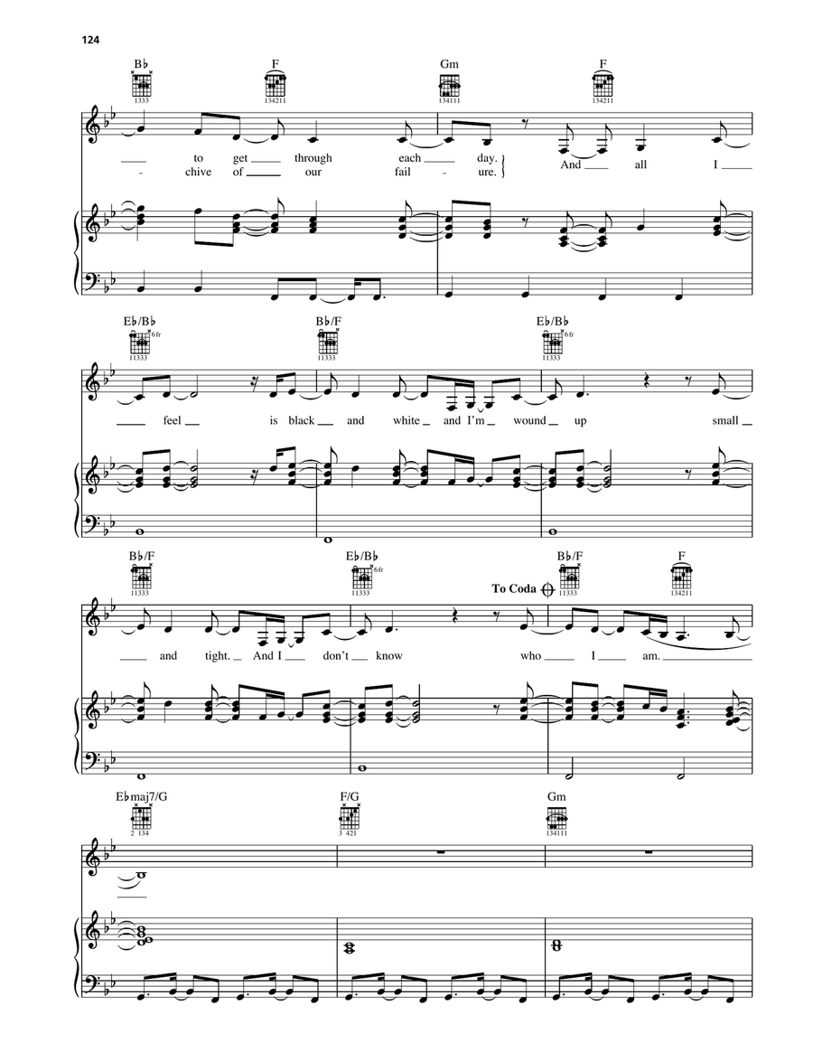 Black & White Black & White Piano, Vocal, Guitar scores gallery preview page 3