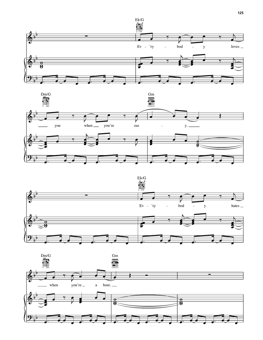 Black & White Black & White Piano, Vocal, Guitar scores gallery preview page 4