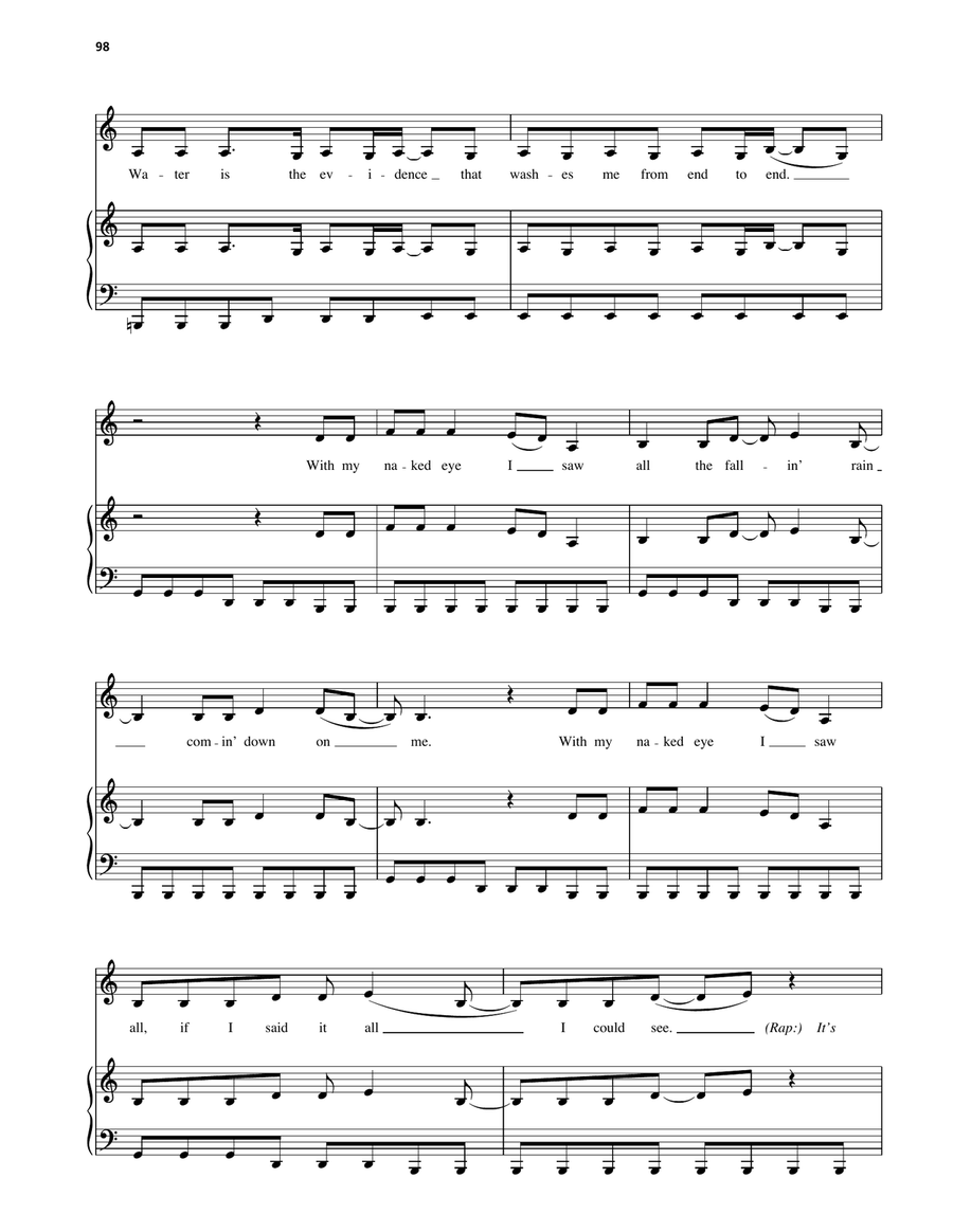 Naked Eye Naked Eye Piano, Vocal, Guitar scores gallery preview page 2