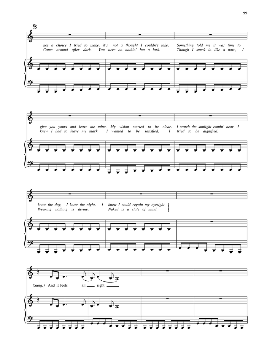 Naked Eye Naked Eye Piano, Vocal, Guitar scores gallery preview page 3
