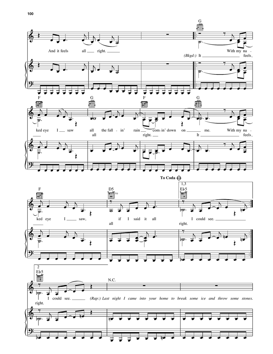 Naked Eye Naked Eye Piano, Vocal, Guitar scores gallery preview page 4